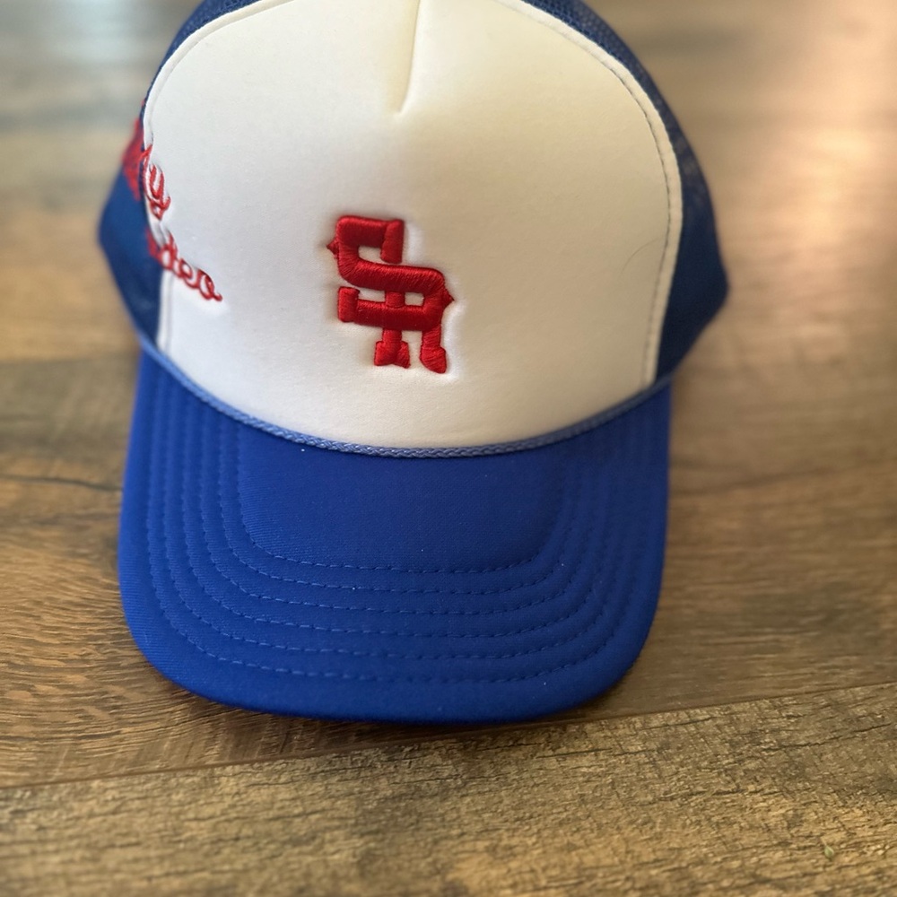 Blue and White Trucker Hat